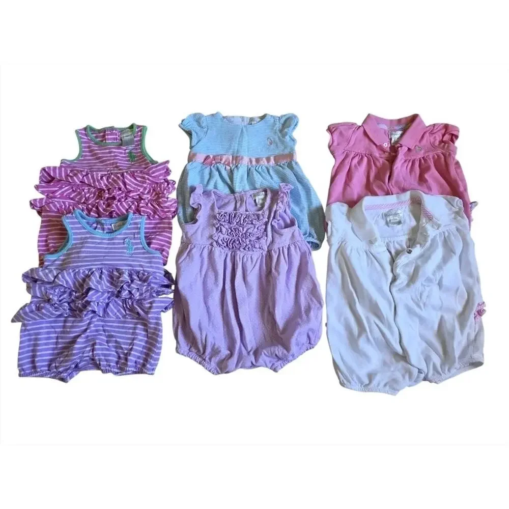 Ralph Lauren Baby Clothing Bundle 32 Pc Polo Bear Sleepers Dresses Hats Lot